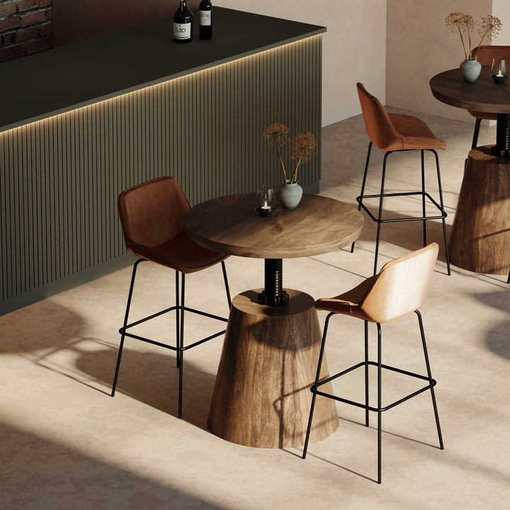 Bronx Crank Bistro Table - Coffee Brown