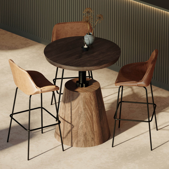 Bronx Crank Bistro Table - Coffee Brown