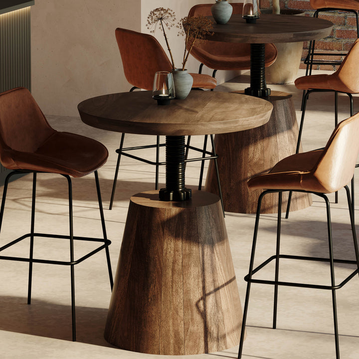 Bronx Crank Bistro Table - Coffee Brown