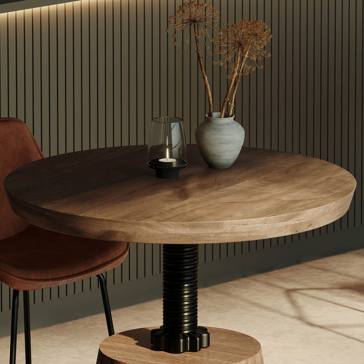 Bronx Crank Bistro Table - Coffee Brown