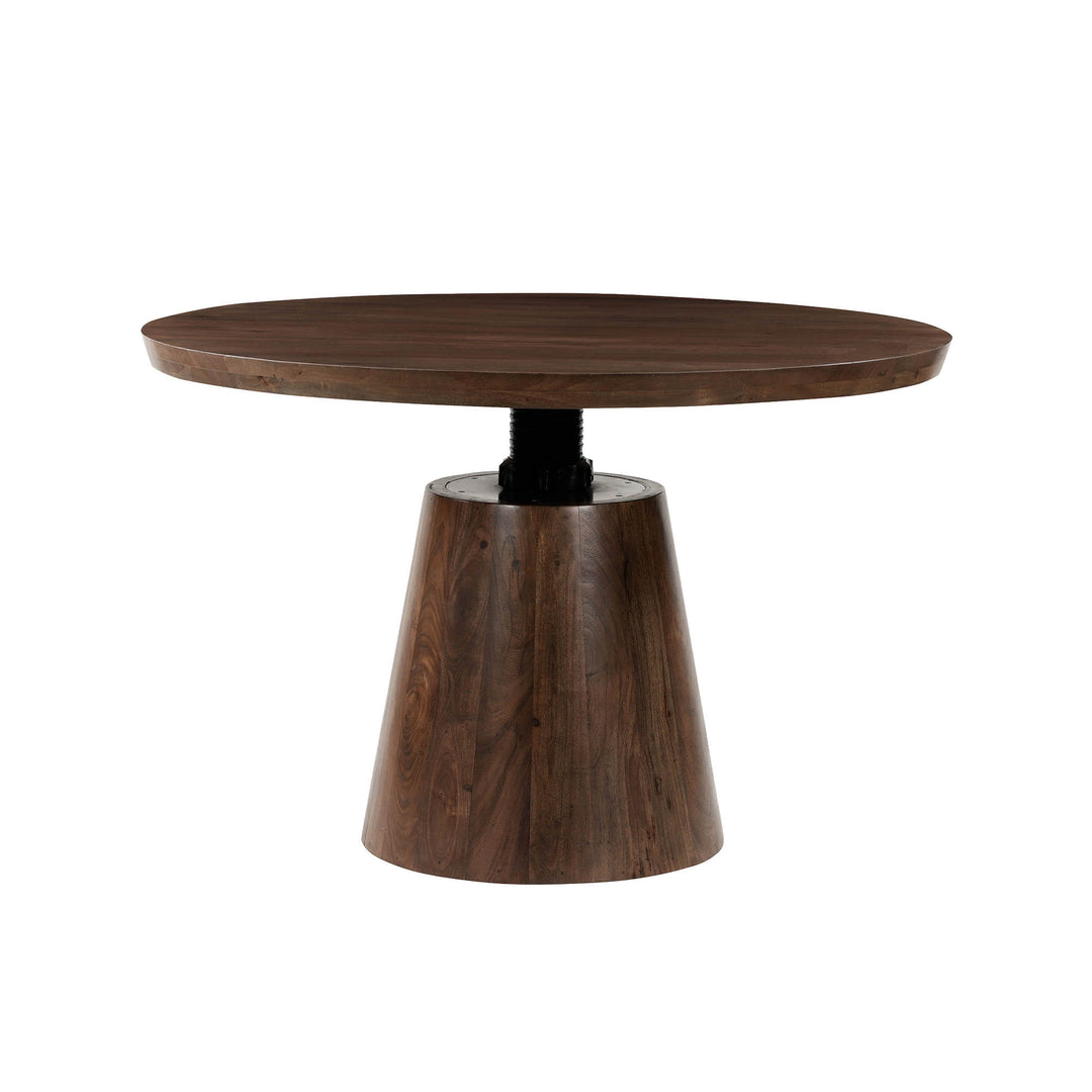 Bronx Crank Dining Table - Coffee Brown