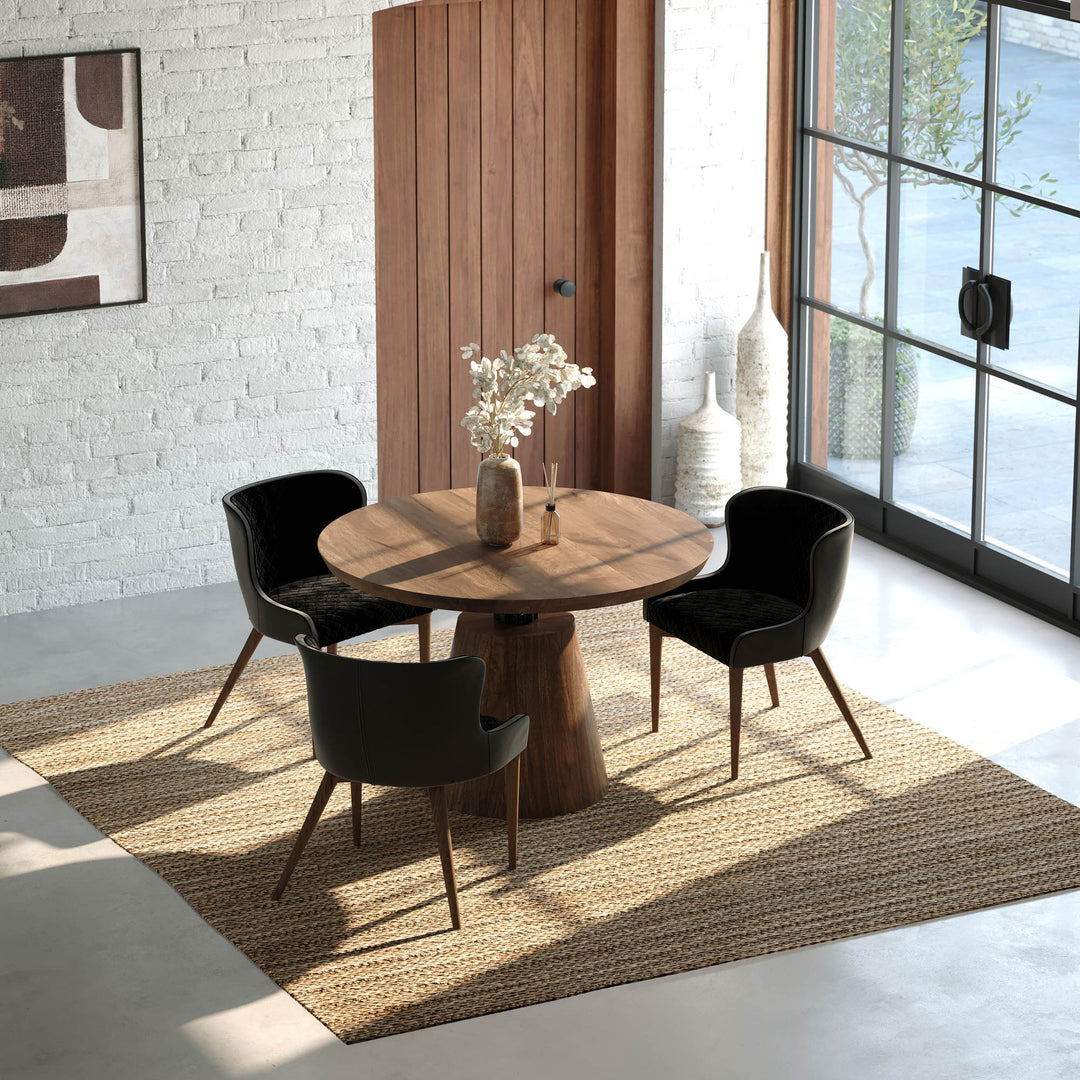 Bronx Crank Dining Table - Coffee Brown