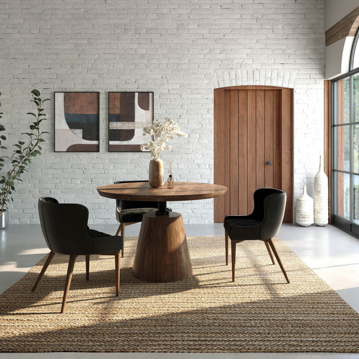Bronx Crank Dining Table - Coffee Brown