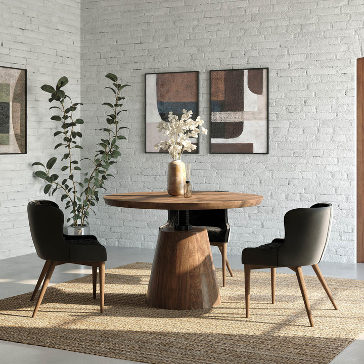 Bronx Crank Dining Table - Coffee Brown
