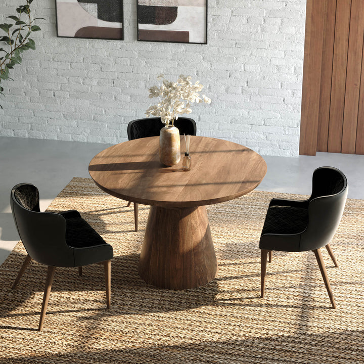 Bronx Crank Dining Table - Coffee Brown