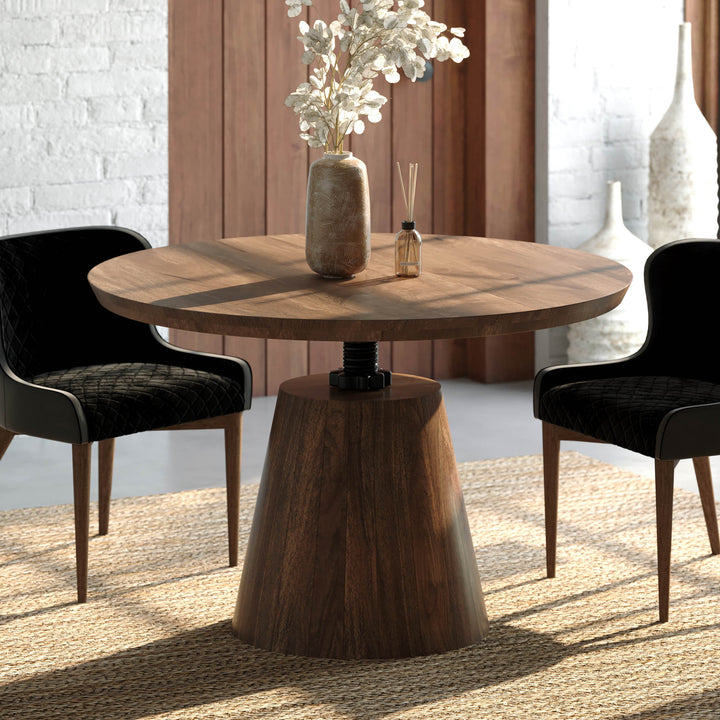 Bronx Crank Dining Table - Coffee Brown