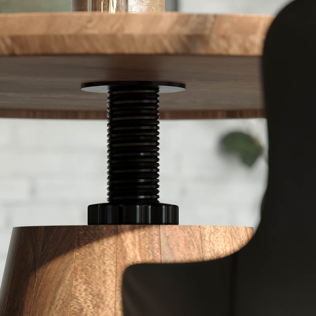 Bronx Crank Dining Table - Coffee Brown