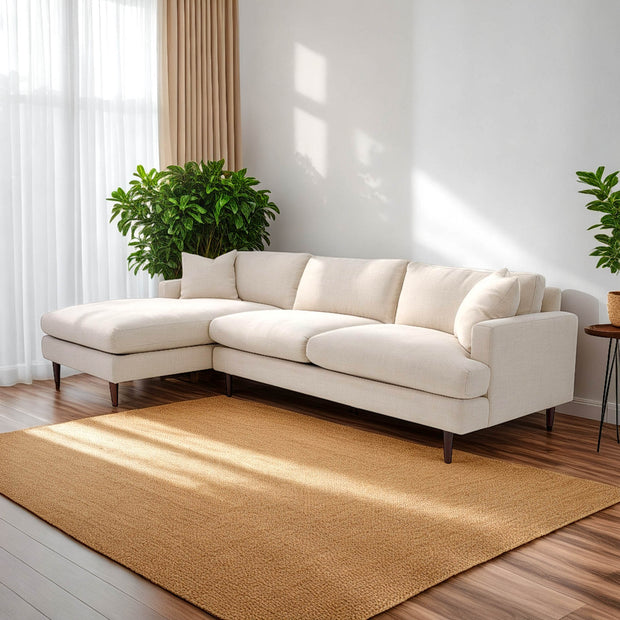 Martha Left Sectional Sofa - Beach Alabaster