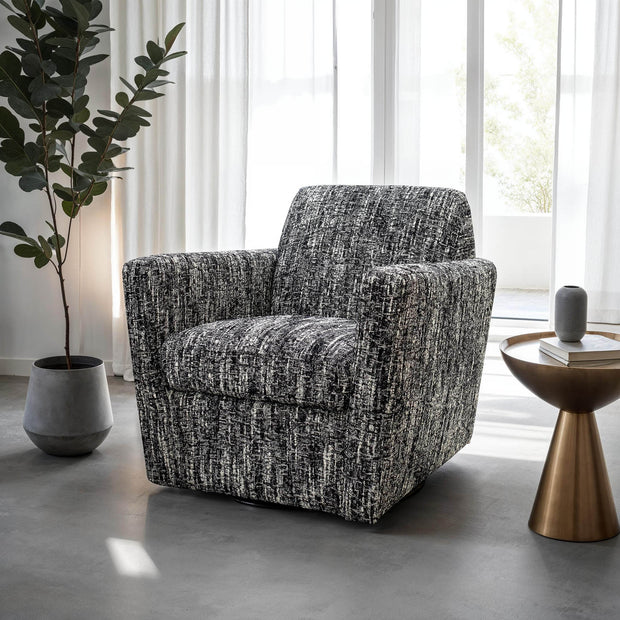 Cooper Swivel Club Chair - Chanel Black