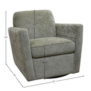 Cooper Swivel Club Chair - Sage Chenille