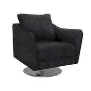 Hannity Swivel Chair - Black Stone