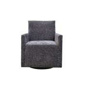 Riley Swivel Club Chair - Ebony Chenille