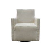 Riley Swivel Club Chair - Ivory Tweed