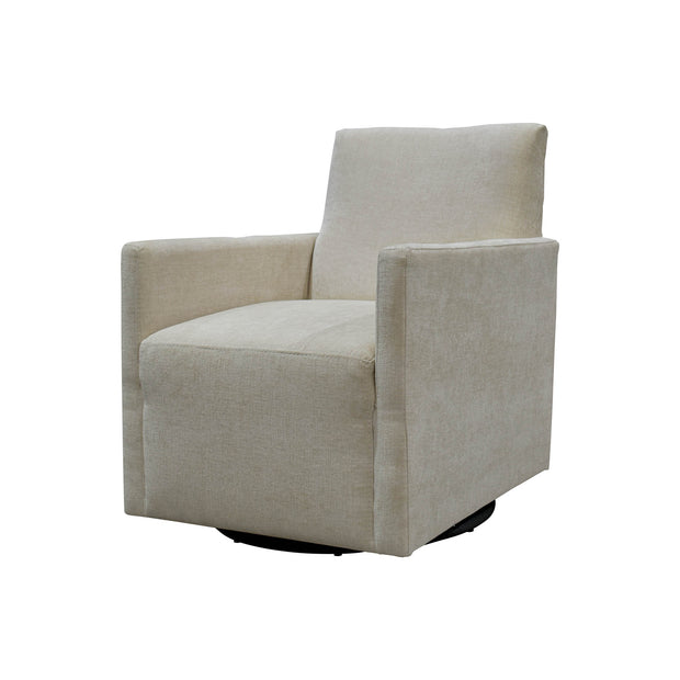 Riley Swivel Club Chair - Ivory Tweed