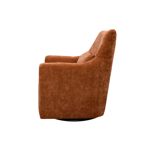 Lilith Swivel Chair - Brick Chenille