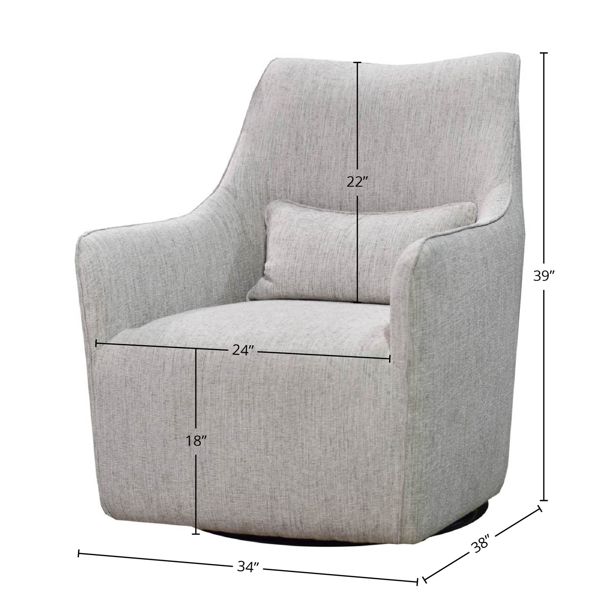 Lilith Swivel Chair - Woven Linen – LH Home