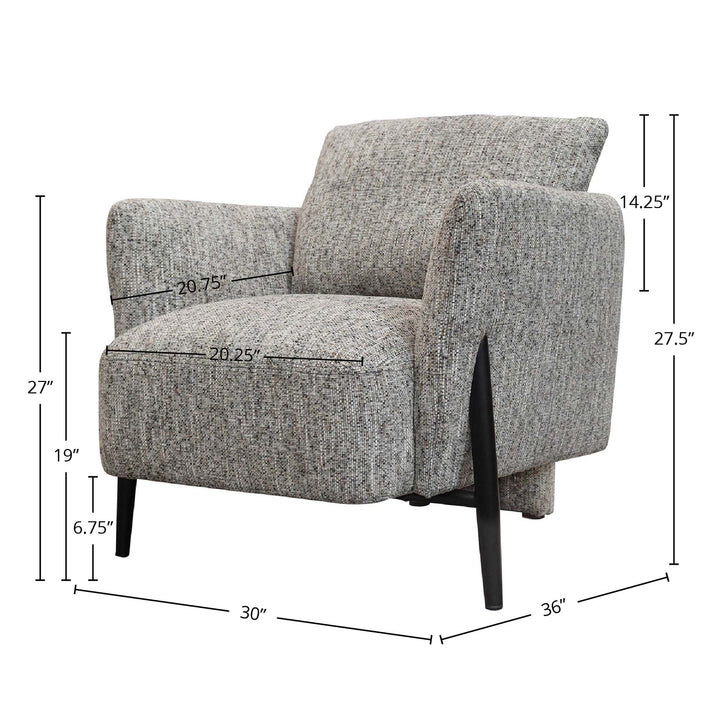 Beaux Club Chair - Granite Tweed