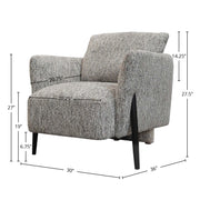 Beaux Club Chair - Granite Tweed