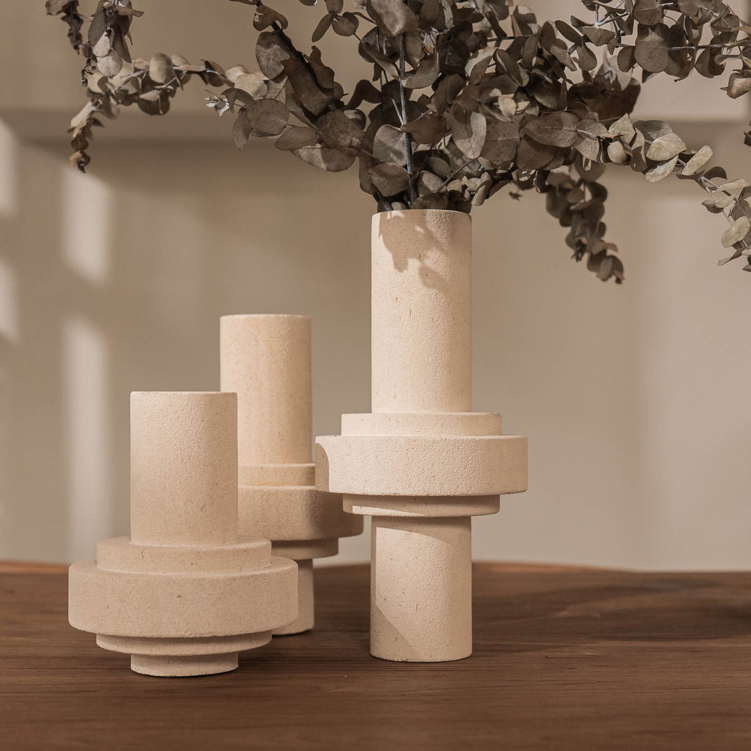 D-Bodhi Cylinder Stone Vase - Medium