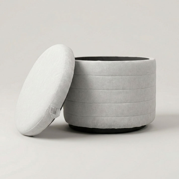 Elio Storage Ottoman - Platinum