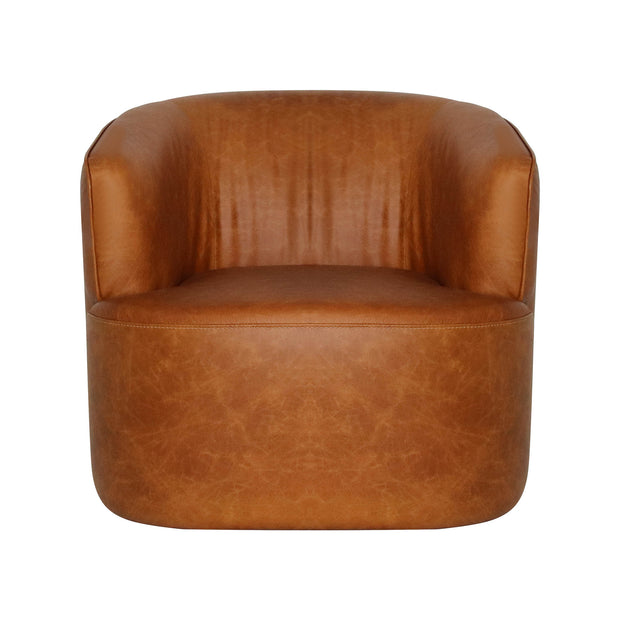 Fireside Swivel Club Chair - Antique Sienna