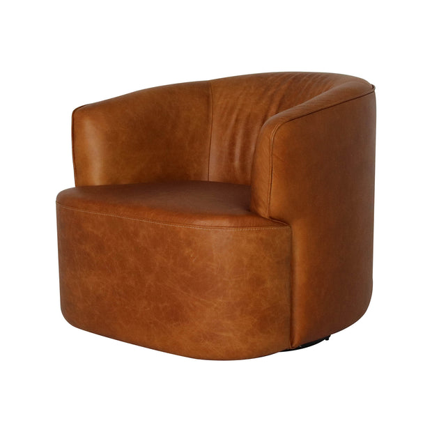 Fireside Swivel Club Chair - Antique Sienna