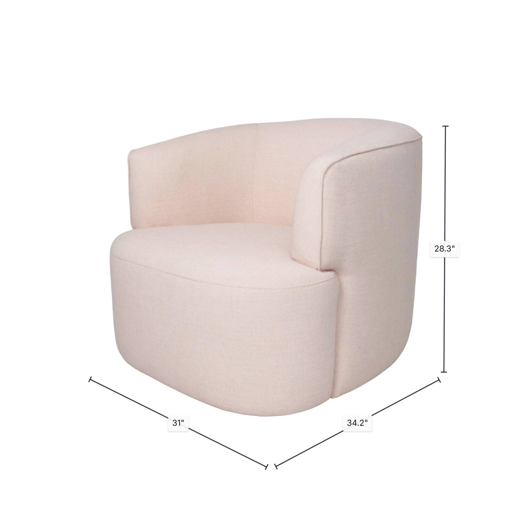 Fireside Swivel Club Chair - Blush
