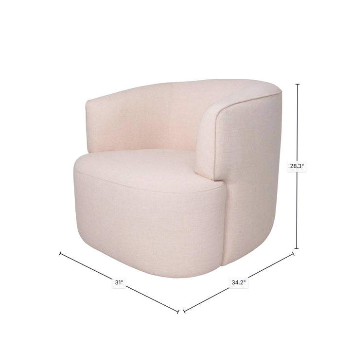 Fireside Swivel Club Chair - Blush