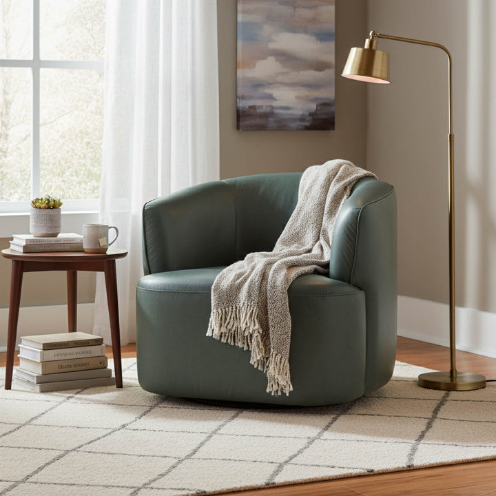 Fireside Swivel Club Chair - Deep Moss