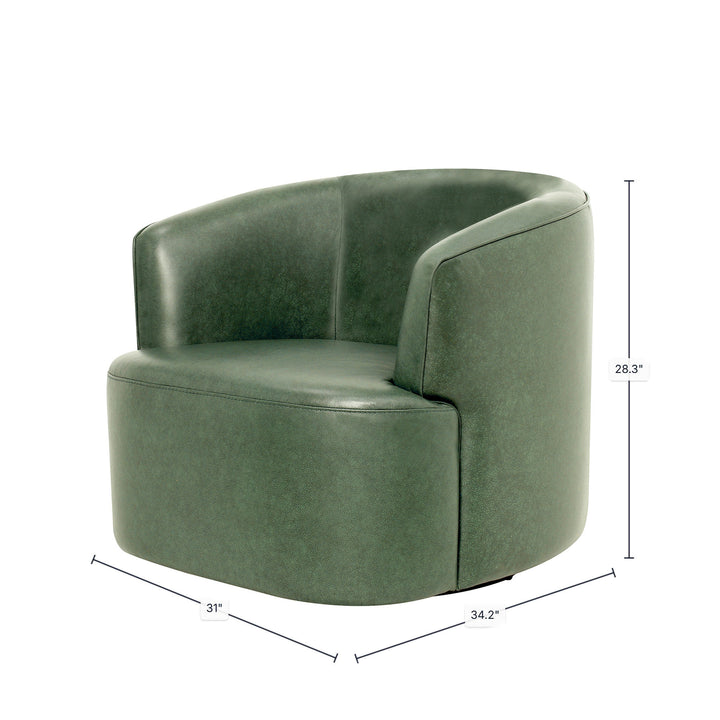 Fireside Swivel Club Chair - Forest Green