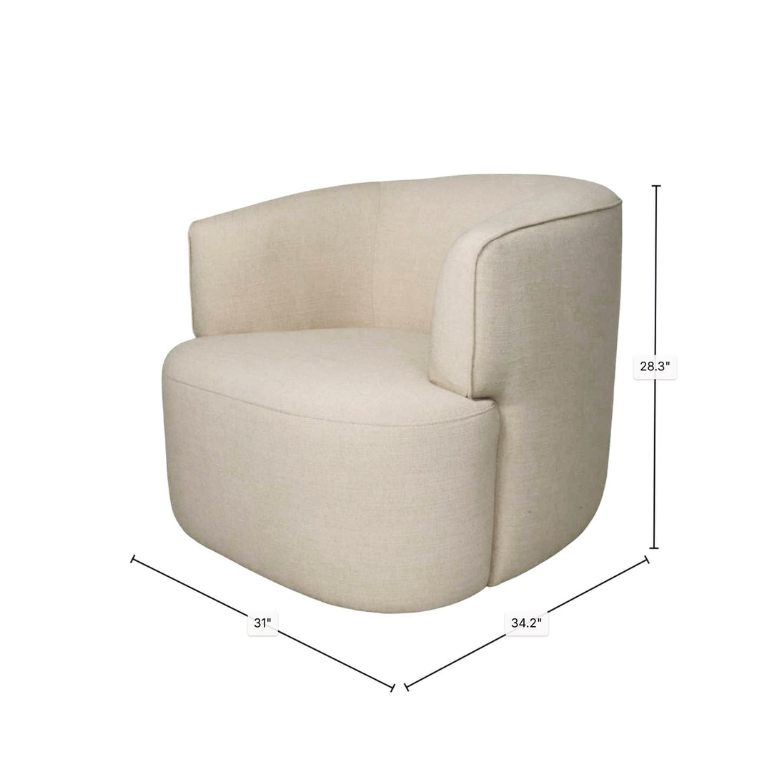 Fireside Swivel Club Chair - Tuscan Oatmeal
