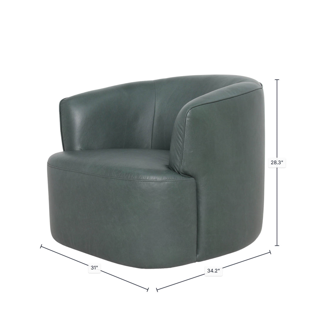 Fireside Swivel Club Chair - Deep Moss