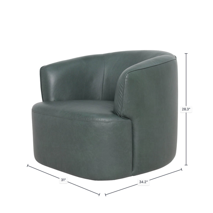 Fireside Swivel Club Chair - Deep Moss
