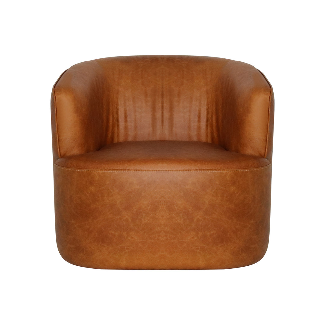 Fireside Swivel Club Chair - Saddle