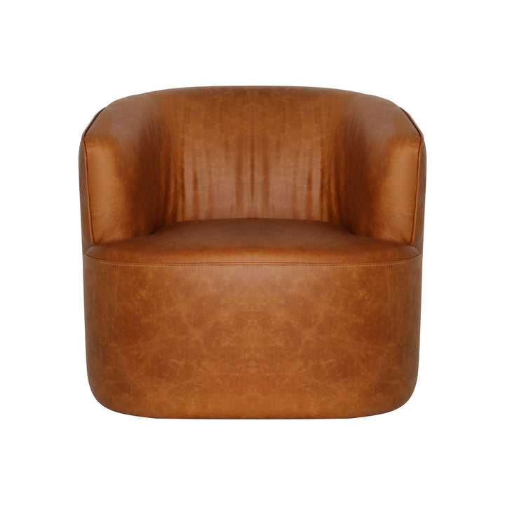 Fireside Swivel Club Chair - Saddle