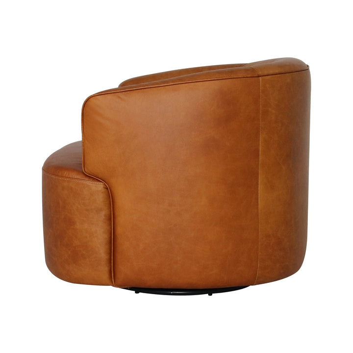 Fireside Swivel Club Chair - Saddle