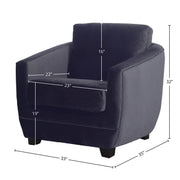 Baltimo Club Chair - Velvet Black