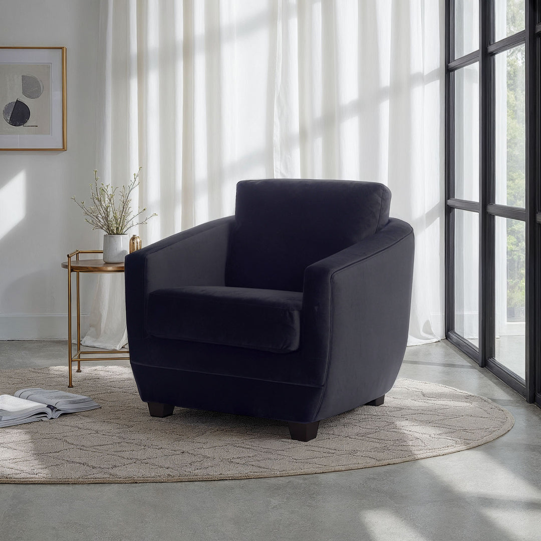 Baltimo Club Chair - Velvet Black