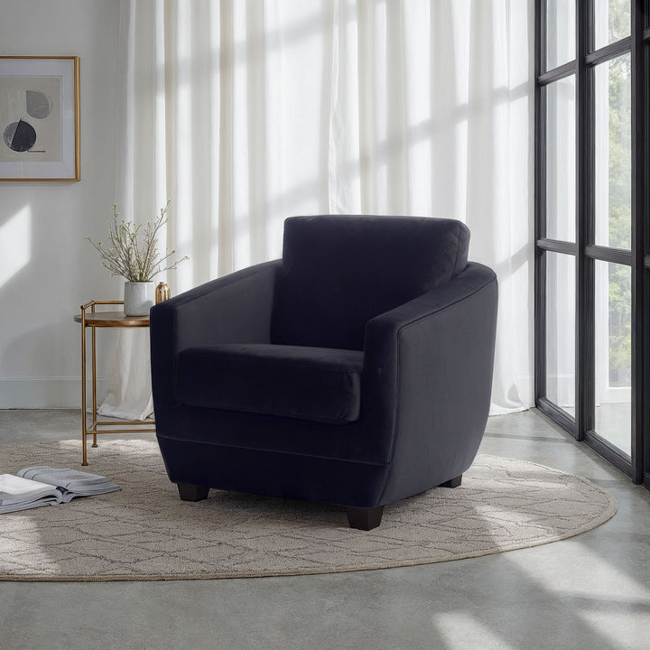 Baltimo Club Chair - Velvet Black