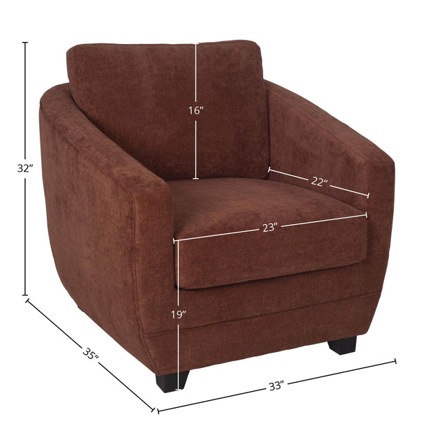 Baltimo Club Chair - Deep Rust