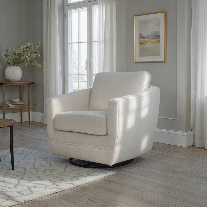 Baltimo Swivel Glider - Boucle Cream