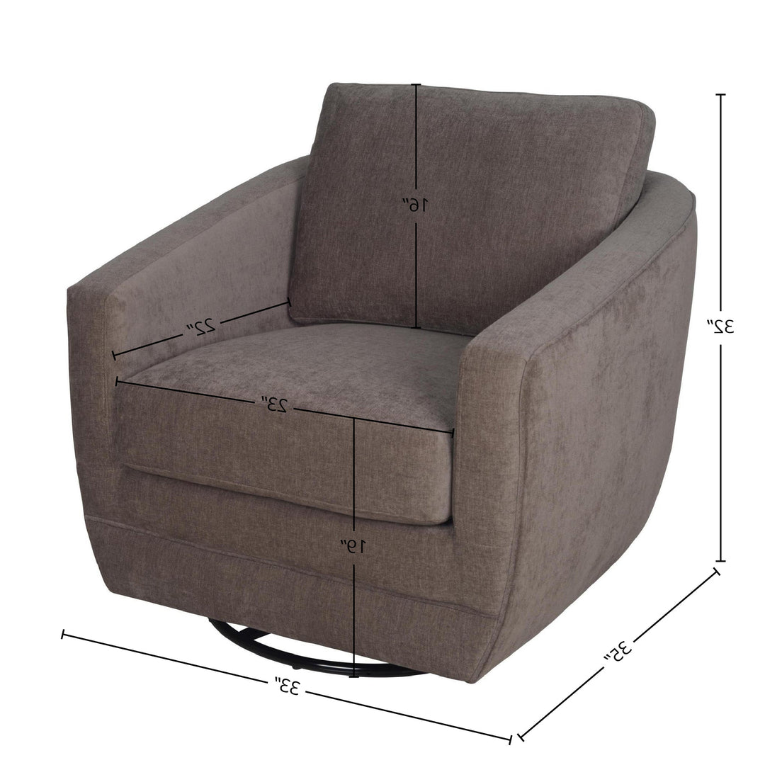 Baltimo Swivel Glider - Pecan Brown