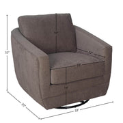 Baltimo Swivel Glider - Pecan Brown