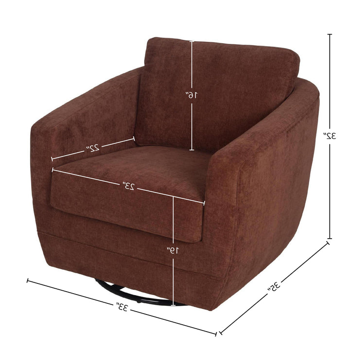 Baltimo Swivel Glider - Deep Rust