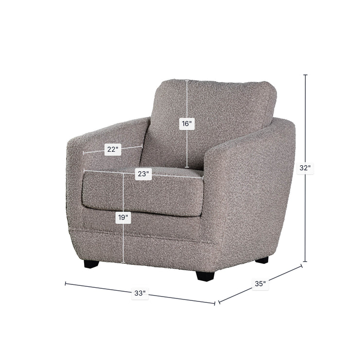 Baltimo Club Chair - Boucle Greige (VT)