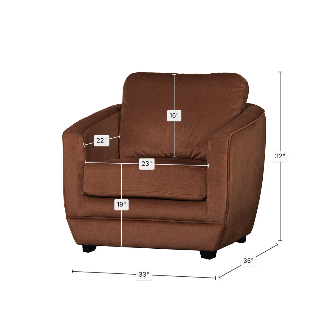 Baltimo Club Chair - Ginger Rust (VT)