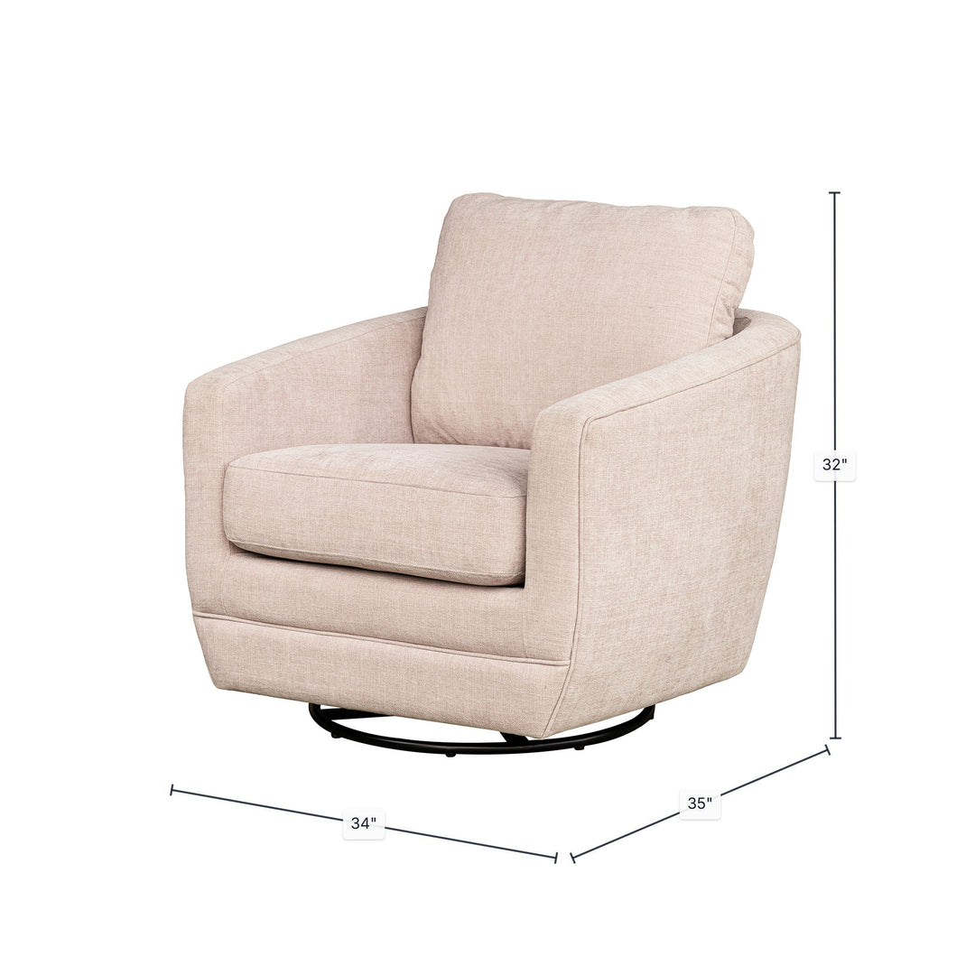 Baltimo Swivel Glider - Pale Rose (VT)