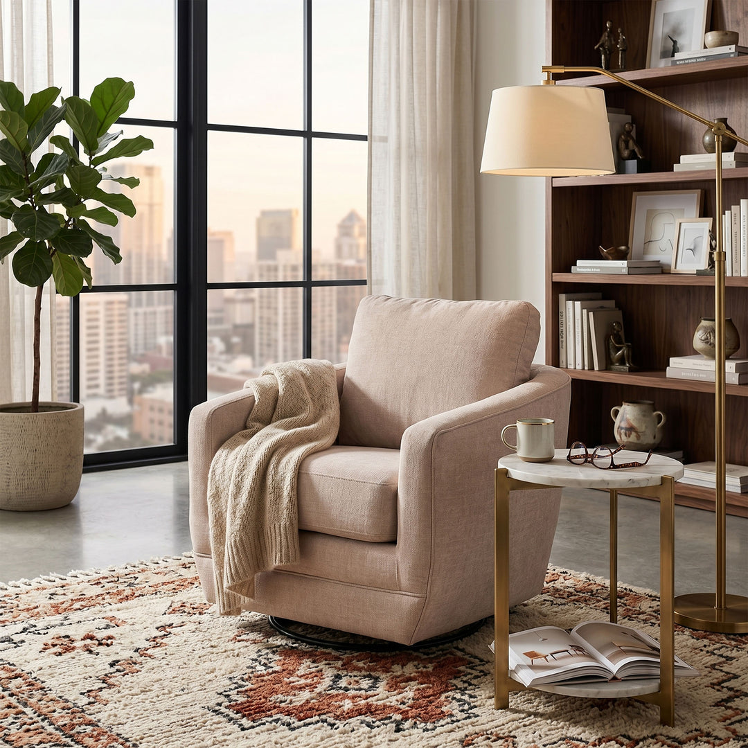 Baltimo Swivel Glider - Pale Rose (VT)