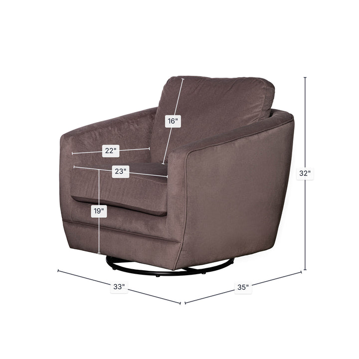 Baltimo Swivel Glider - Ash Brown (VT)