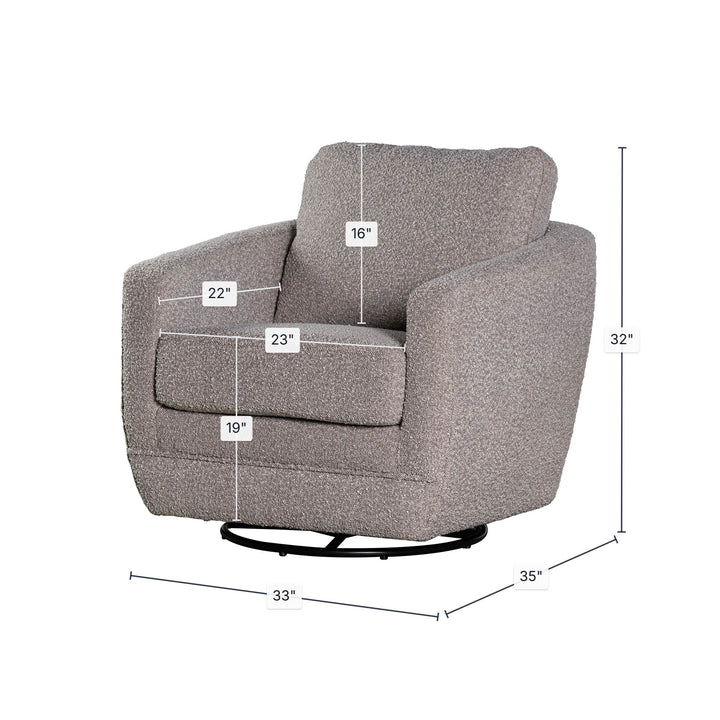 Baltimo Swivel Glider - Boucle Greige (VT)